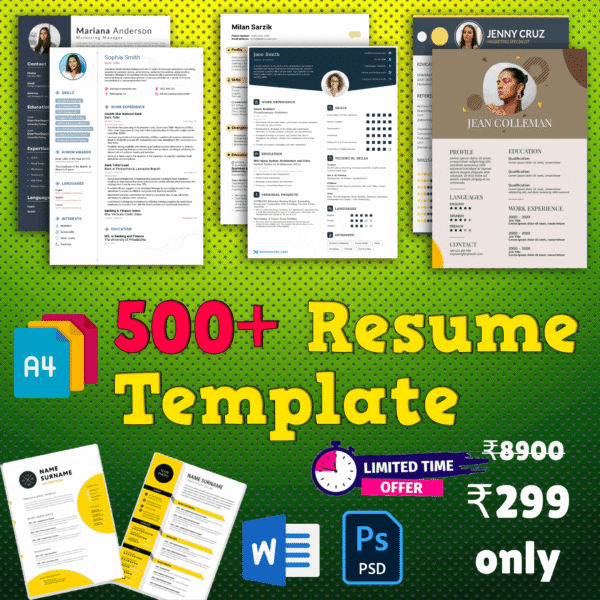 500+ Resume or CV Templates