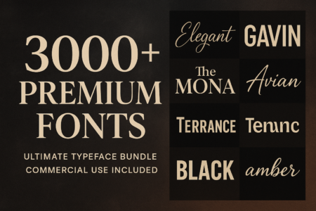 3000+ Premium Fonts Bundle – Ultimate Typeface Collection